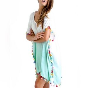 SEAFOLLY Memphis Kaftan Beach Tassel Coverup